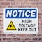 Signmission High Voltage Keep Out OSHA Notice Sign, Plastic, 10in W x 7in L, 2PK OS-2PACK-NS-P-710-L-13508 - alternate 6